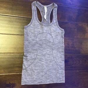 Lulu Lemon // Swiftly Tech Racerback Tank Top 2.0 //color slate/white // size 2